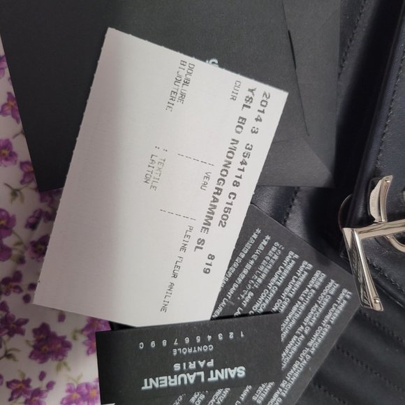 Authentic YSL Large Envelope Flap Silver Chain Handbag - Picture 8 of 8